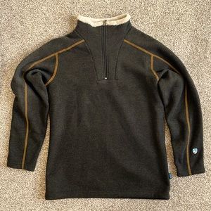 Charcoal Kuhl 1/4 zip fleece sweater in size small. Like new.
